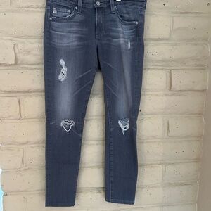 AG Adriano Goldschmied Distressed Ankle Jeans
